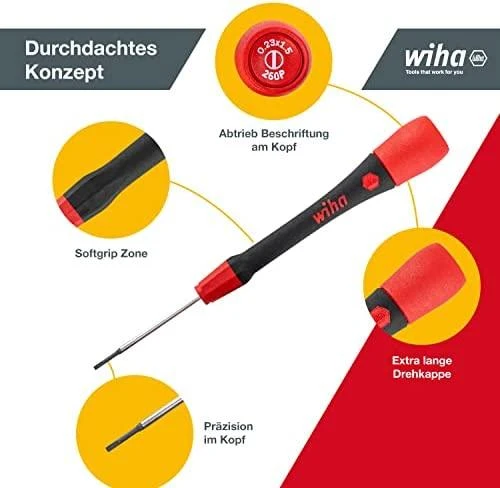 Precizinių atsuktuvų rinkinys WIHA PicoFinish (7 vnt.)