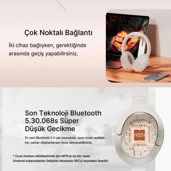 Belaidės ausinės QCY H2 PRO (baltos)