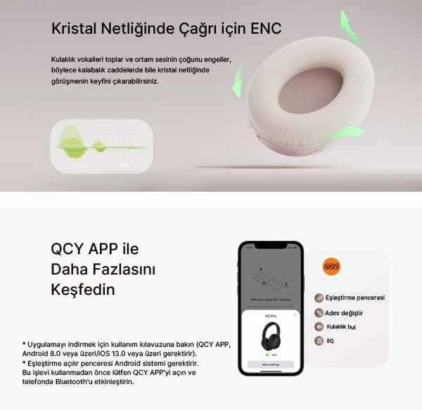 Belaidės ausinės QCY H2 PRO (baltos)