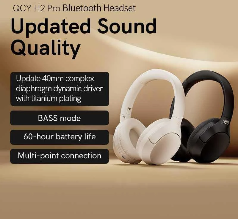 Belaidės ausinės QCY H2 PRO (baltos)