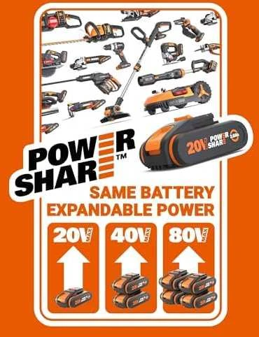 Akumuliatorinė vejapjovė WORX WG743E 2x20V 4Ah