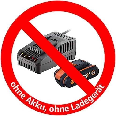 WORX akumuliatorinė žoliapjovė-trimeris 20 V, 2 viename, 30 cm pjovimo plotis, WG163E.9, be akumuliatoriaus ir kroviklio
