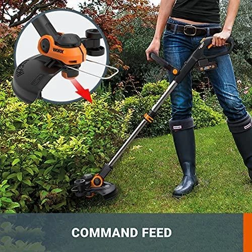 WORX akumuliatorinė žoliapjovė-trimeris 20 V, 2 viename, 30 cm pjovimo plotis, WG163E.9, be akumuliatoriaus ir kroviklio