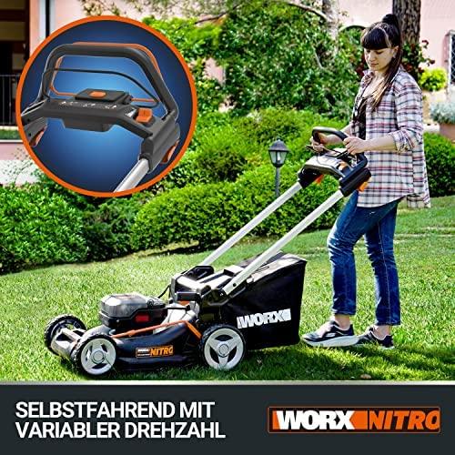 Akumuliatorinė savaeigė vejapjovė Worx WG749E; 2x20 V; 2x4,0 Ah akum.