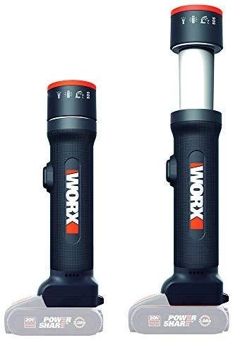 WORX daugiafunkcinė LED lempa, 20V, 120–510 liumenų, WX027.9