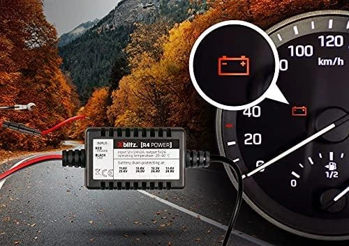 Xblitz R4 Automobilio akumuliatoriaus energijos taupymas