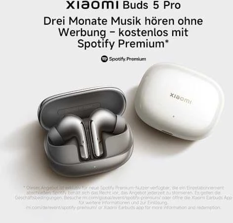 Belaidės ausinės Xiaomi Buds 5 Pro, Titano spalvos
