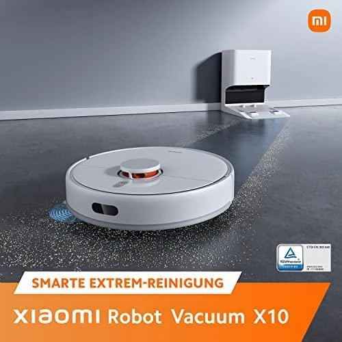 Dulkių siurblys - robotas  Xiaomi Robot Vacuum X10 EU su automatine dulkių išsiurbimo stotele