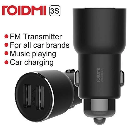 Xiaomi Roidmi 3S USB 2.4A FM moduliatorius - automobilinis įkroviklis, Juodas