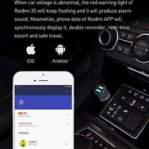 Xiaomi Roidmi 3S USB 2.4A FM moduliatorius - automobilinis įkroviklis, Juodas
