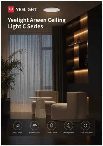 Yeelight Arwen lubinis šviestuvas 550C (YLXD013-C)
