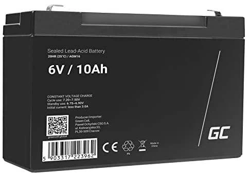 Žalias Cell GREENCELL baterija AGM VRLA 6V 15Ah