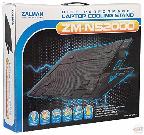 Zalman ZM-NS2000 aušinimo padėklas nešiojamam kompiuteriui 43,2 cm (17") Juoda
