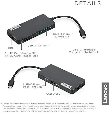 Lenovo | USB-C 7 viename šakotuvas | Adapteriai | USB-C