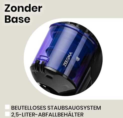Dulkių siurblys ZEEGMA ZONDER BASE