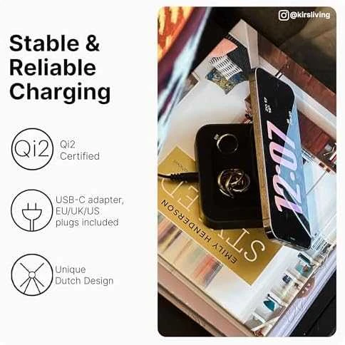 ZENS MAGNETIC NIGHTSTAND CHARGER Juodas