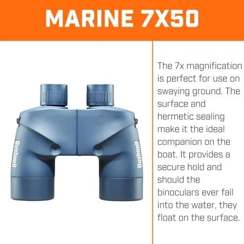 Žiūronai Bushnell Marine 7x50 Porro mėlyna