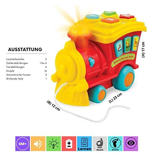 Anek SMILY PLAY 000677 Lokomotyvą traukiantis žaislas