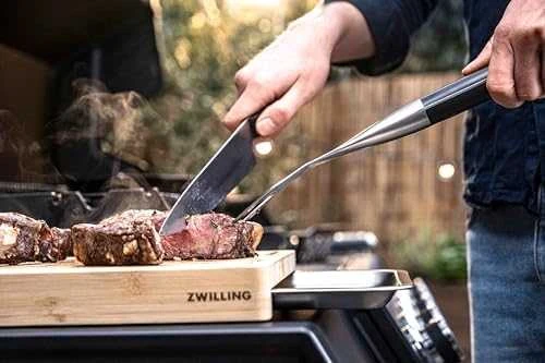 Zwilling - BBQ+ pjaustymo lentelė su padėklu - nerūdijančio plieno - 39 cm x 30 cm - bambuko