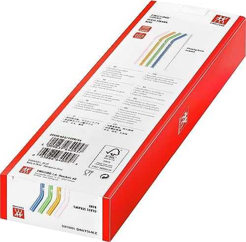 ZWILLING SORRENTO Rinkinys 4 spalvoti lenkti šiaudeliai