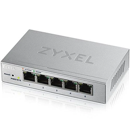 Šakotuvas ZYXEL GS1200-5HP, 5 PORT GIGABIT POE+ WEBMANAGED DESKTOP SWITCH, 4X POE, 60 WATT (5Y WARRANTY)