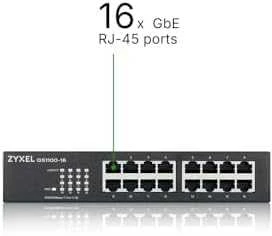 Šakotuvas ZYXEL GS1100-16 16 PORT GIGABIT UNMANAGED SWITCH V3 (5Y WARRANTY)