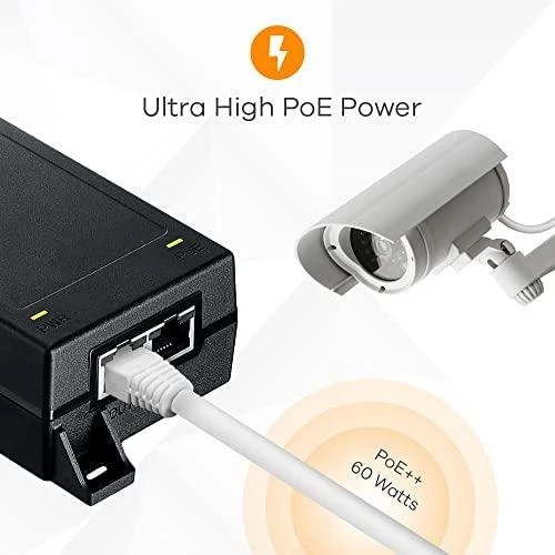 ZYXEL POE12-60W kelių gigabitų 1/2,5/5 GB vieno prievado 802.3BT POE++ injektorius (5 metų garantija)