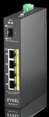 Šakotuvas ZYXEL RGS100-12P, 5 PORT UNMANAGED POE SWITCH, 120 WATT POE, DIN RAIL, IP30, 12-58V DC (5Y WARRANTY)