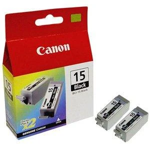 Canon BCI-15BK ink cartridge twinpack, juodas