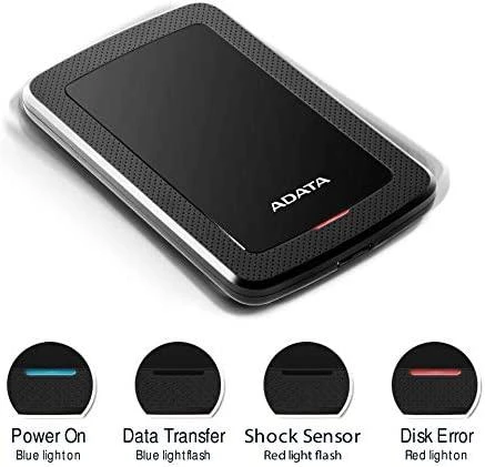 Kietasis išorinis diskas Adata HV300 2TB, 2.5", USB 3.1, Juodas AHV300-2TU31-CBK