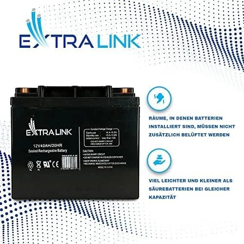 Extralink akumuliatorius Baterija ACCUMULATOR 12V 40AH – Batterie – 40.000 mAh Rūgštinis akumuliatorius (VRLA) 13,5 V 12 Ah