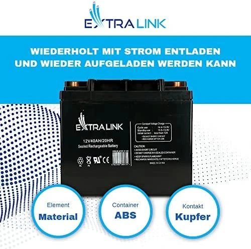 Extralink akumuliatorius Baterija ACCUMULATOR 12V 40AH – Batterie – 40.000 mAh Rūgštinis akumuliatorius (VRLA) 13,5 V 12 Ah
