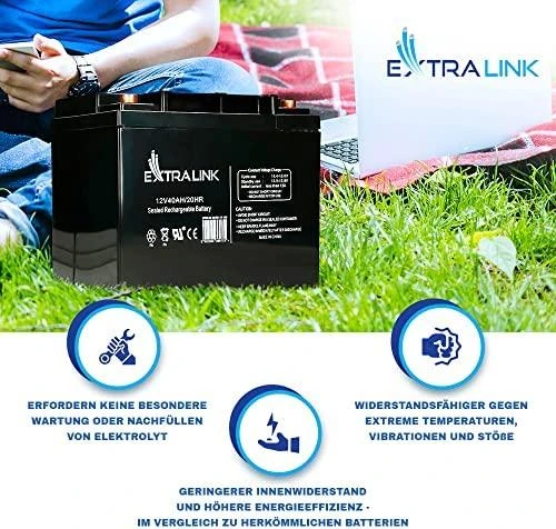 Extralink akumuliatorius Baterija ACCUMULATOR 12V 40AH – Batterie – 40.000 mAh Rūgštinis akumuliatorius (VRLA) 13,5 V 12 Ah