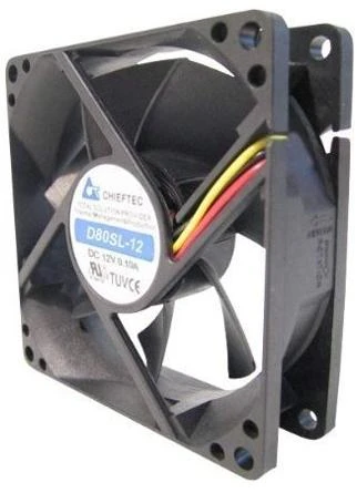 CHIEFTEC 80x80x25mm rutulinis guolis PWM FAN