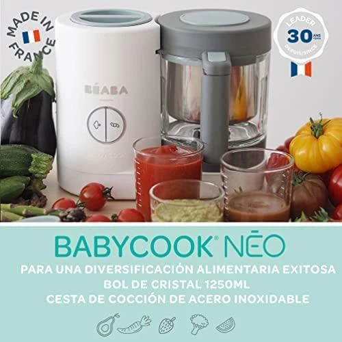 Trintuvas-garintuvas Beaba Babycook Neo, pilkas/baltas