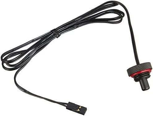 Bitspower sandarinimo kamštis su temperatūros jutikliu, G1/4 colio, IG – 90 cm, juodos anglies spalvos