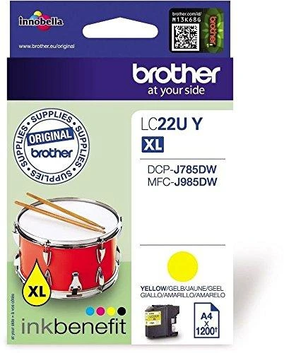 Brother Brolis LC-22UY | Rašalo kasetė | Geltona