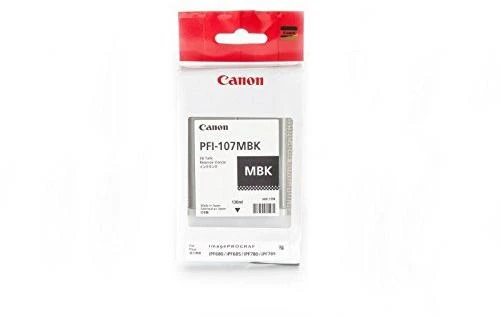 Rašalinė Canon PFI107MBK matte juodas | 130ml | iPF68X, 78X