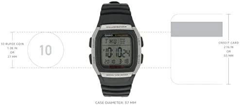 Laikrodis Casio Collection Vintage CASIO COLLECTION ILLUMINATOR 10 YEARS BATTERY W-96H-1AVDF