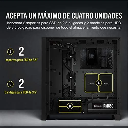 CORSAIR 4000D Airflow grūdinto stiklo vidurinio bokšto Juodas dėklas