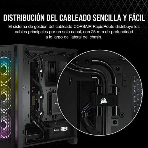 CORSAIR 4000D Airflow grūdinto stiklo vidurinio bokšto Juodas dėklas