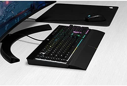Žaidimų klaviatūra Corsair K55 RGB Pro su 5 zonų RGB pašvietimu, DE išdėstymas