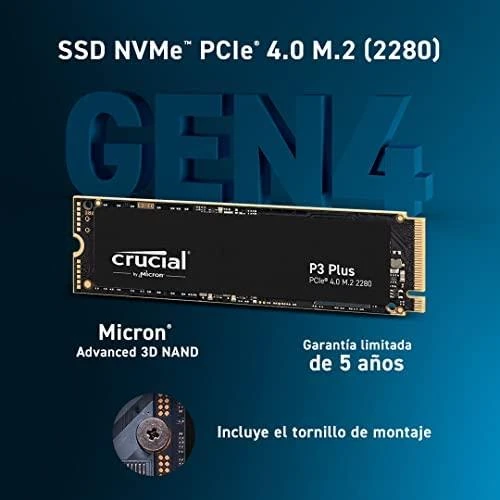 „Crucial P3 Plus“ 500 GB 3D NAND NVMe PCIe M.2 SSD