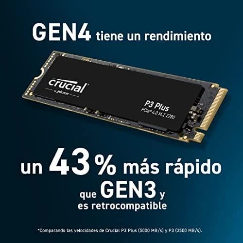 „Crucial P3 Plus“ 500 GB 3D NAND NVMe PCIe M.2 SSD