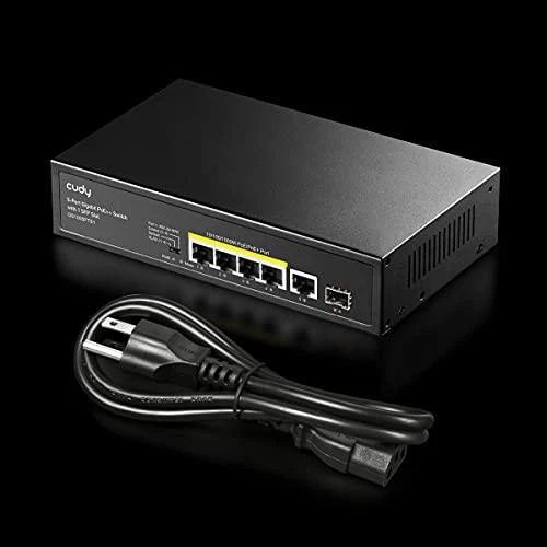 Šakotuvas Komutatorius - Cudy GS1005PTS1 Gigabit PoE 5 Prievadų Juodas