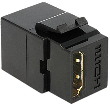 Juodas HDMI Keystone modulis su užspaudėju