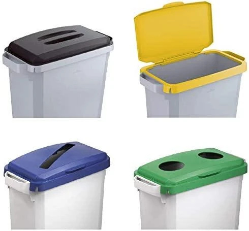 Durable Šiukšlių dėžė rūšiavimui DURABIN® 60L stačiakampė, pilka sp. (dangtis perkamas atskirai)