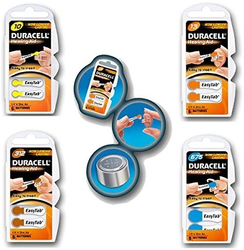 Duracell klausos aparatų elementų rinkinys su EasyTab