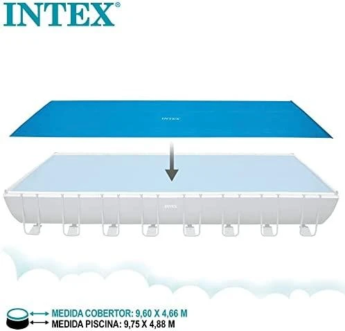 Intex baseino uždangalas stačiakampis su montavimo schema