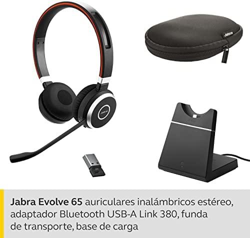 Jabra Evolve 65 UC Stereo - Ausinės - su lankeliu ant galvos - Office/Call center - Juodas - Dvipusės - China